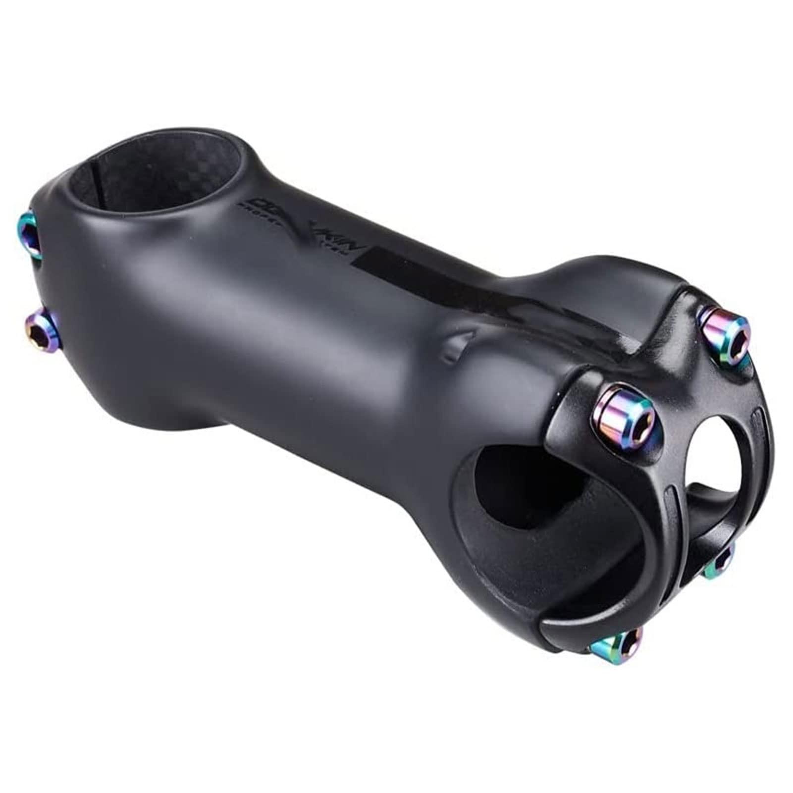 ZECHAO ZECHAO Carbon Bike Stem,10 Degree 31.8MM Titanium Alloy Screws Road Bike Stem Cycling Mountain Bike Parts 70-100mm Bike Stem (Color : Black, Size : 80mm)