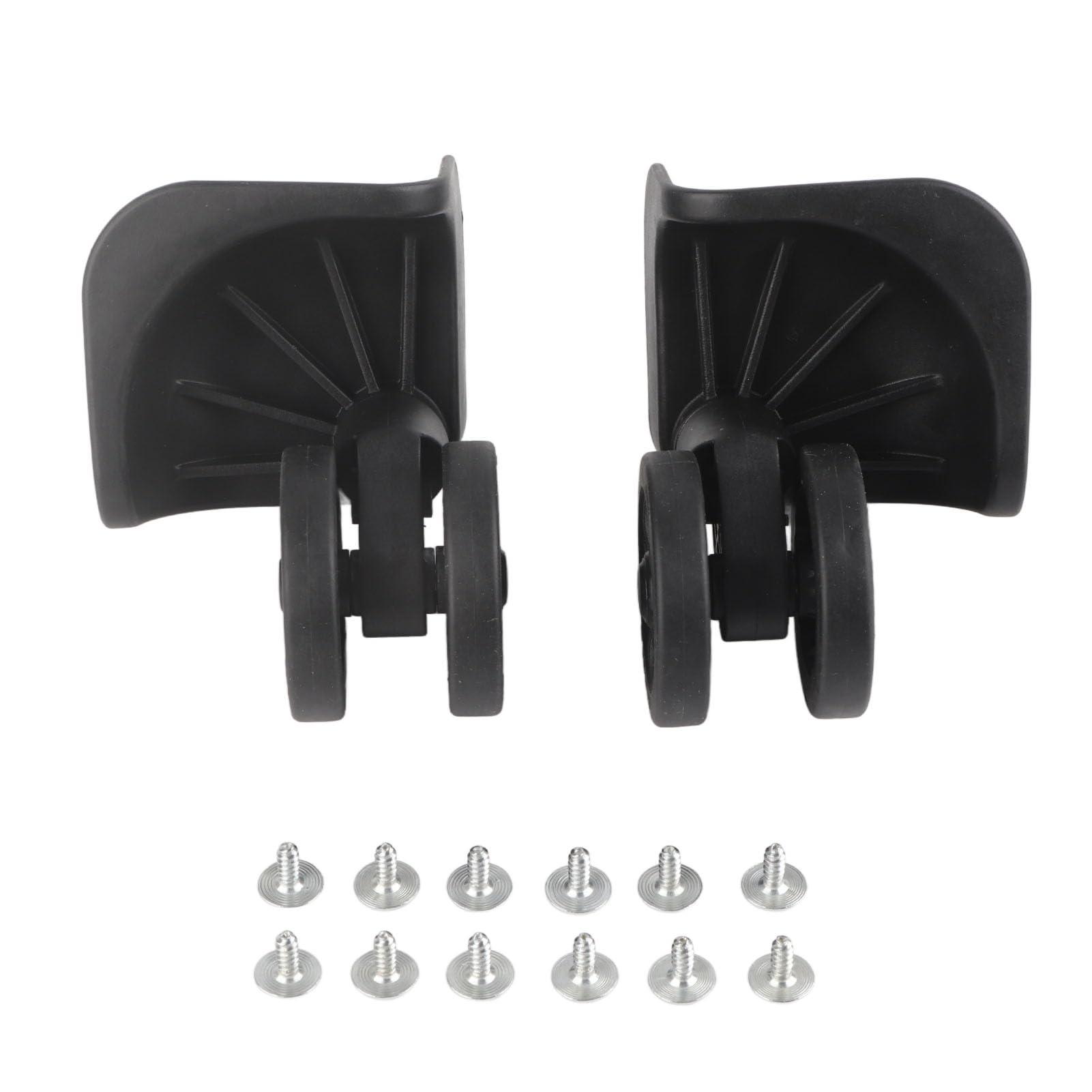 VGEBY Suitcase Wheel, 1 Pair Luggage Replacement Wheel Luggage Suitcase Caster Swivel Wheel Nylon for Repair Replacement Black