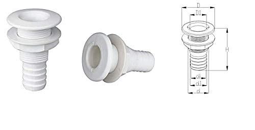 SEAFLO SEAFLO Thru Hull Fitting Through Hull (0.625\" 5/8\", 10-Pack)