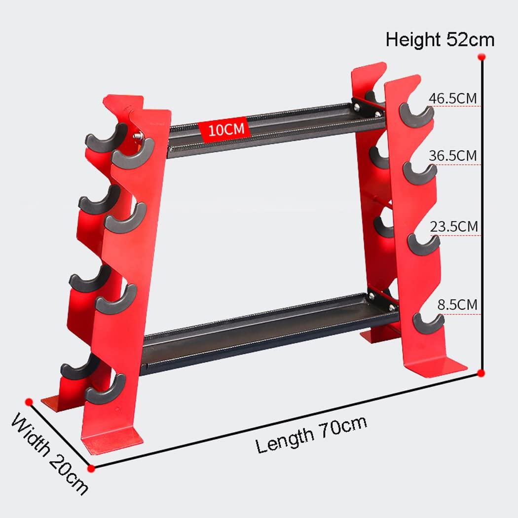 LANGWEI Dumbbell Rack 2 Tier, Multifunctional Sawtooth Weight Rack for Dumbbells and Kettlebells, Storage Rack Organizer for Home Gym(Dumbbell Rack Stand Only)