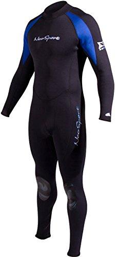 Neo-Sport NeoSport Wetsuits Men's XSPAN 7mm Full Jumpsuit, Blue Trim, Small - Diving, Snorkeling & Wakeboarding