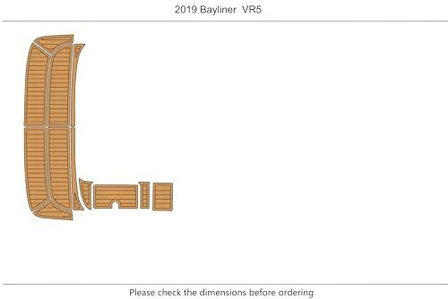 ATDEK ATDEK 2019 Bayliner VR5 Swim Platform 1/4 6mm eva Faux Teak Deck Surfing Boat Fishing Boat Motorcycle Hurts crapet Non-Slip mat Marine Floor (Grey Over Blue)