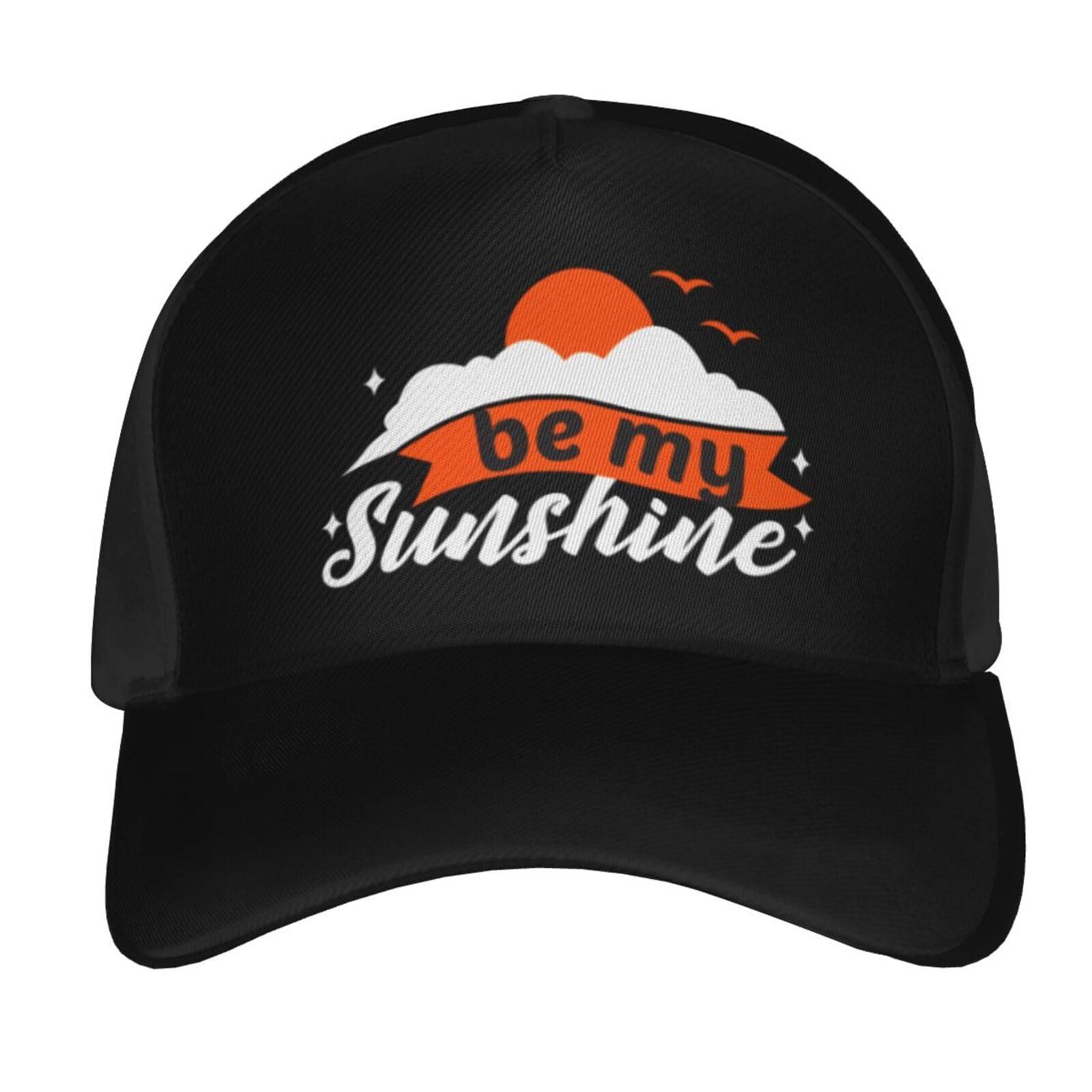 LIFANGMI LIFANGMI Adjustable Be My Sunshine Baseball Cap for Men Women Baseball Hat Outdoor Casual Breathable Caps Trucker Hats Sun Hat Black