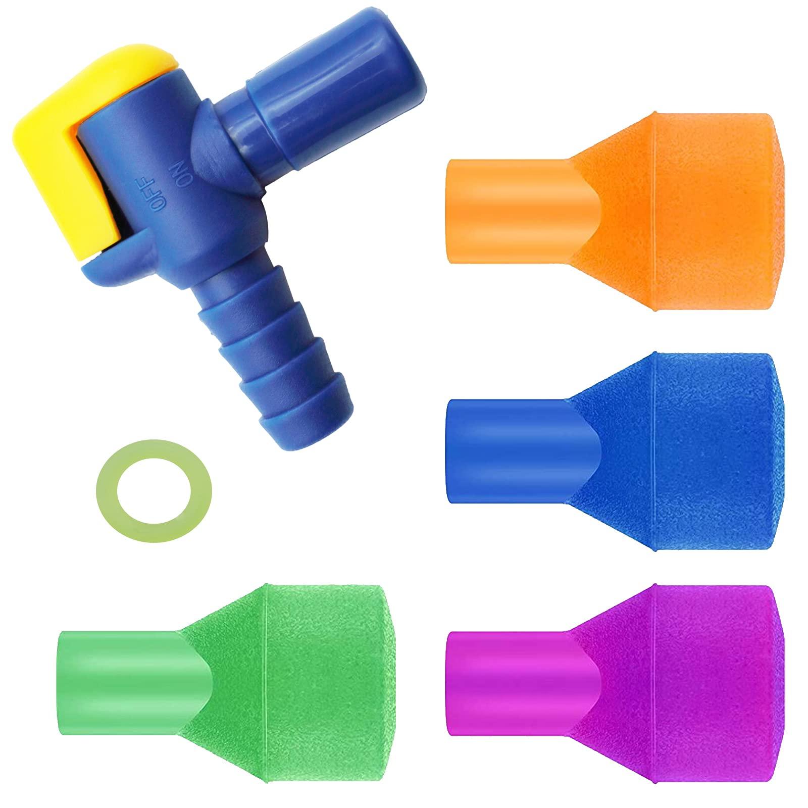 JMTEEA JMTEEA Bite Valve Replacement Mouthpiece Fit for Hydration Pack Bladder Water Backpack and Most Brands(4-Pack), with Shutoff Valve and Tube O-Ring
