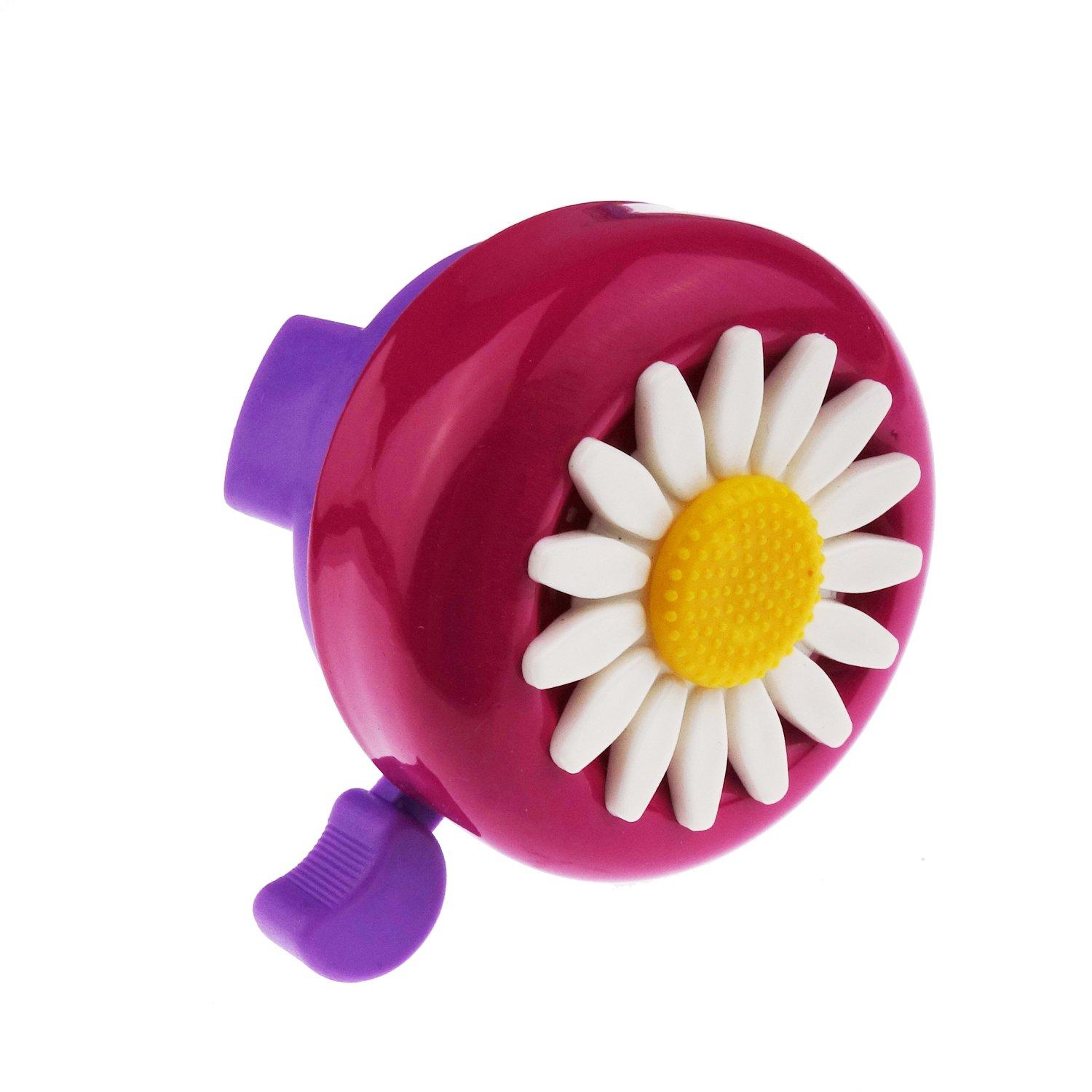 Kasteco Kasteco 2 Pack Bicycle Bike Handlebar Scooter Streamers,1 Pack Bicycle Bell and Bicycle Handle Bar Grips, (Rose)