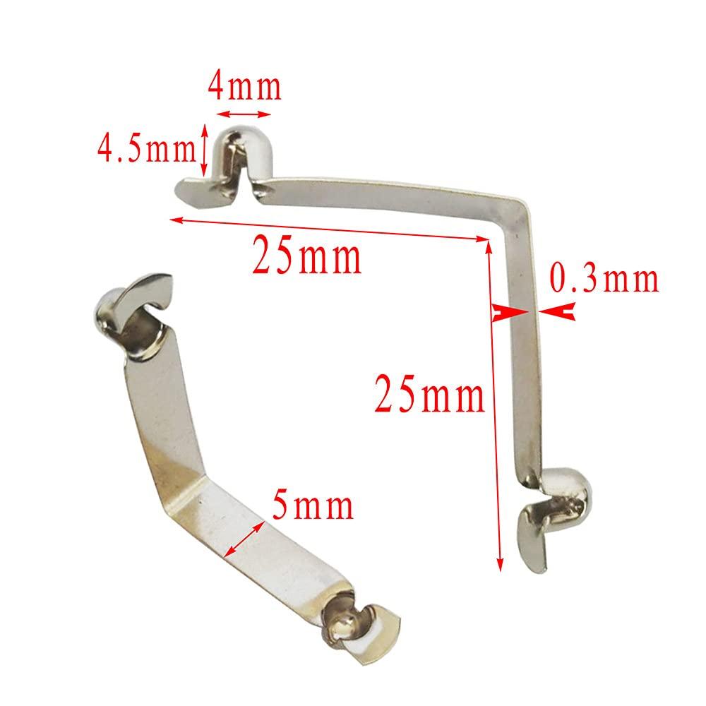 UP100 UP100 50 Pieces Double Button Diameter 4mm/5mm/6mm/8mm/9mm Clips Kayak Paddle Snap Spring Clip Tent Pole Clips (4mm Double Pin)