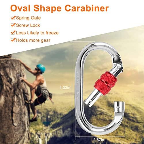NTR 30M and 20M NTR Orange Outdoor Climbing Rope, 8mm Diameter Rock Climbing Rope with 2 Steel Hooks, Climbing Rope for Outdoors, Hiking Rope.