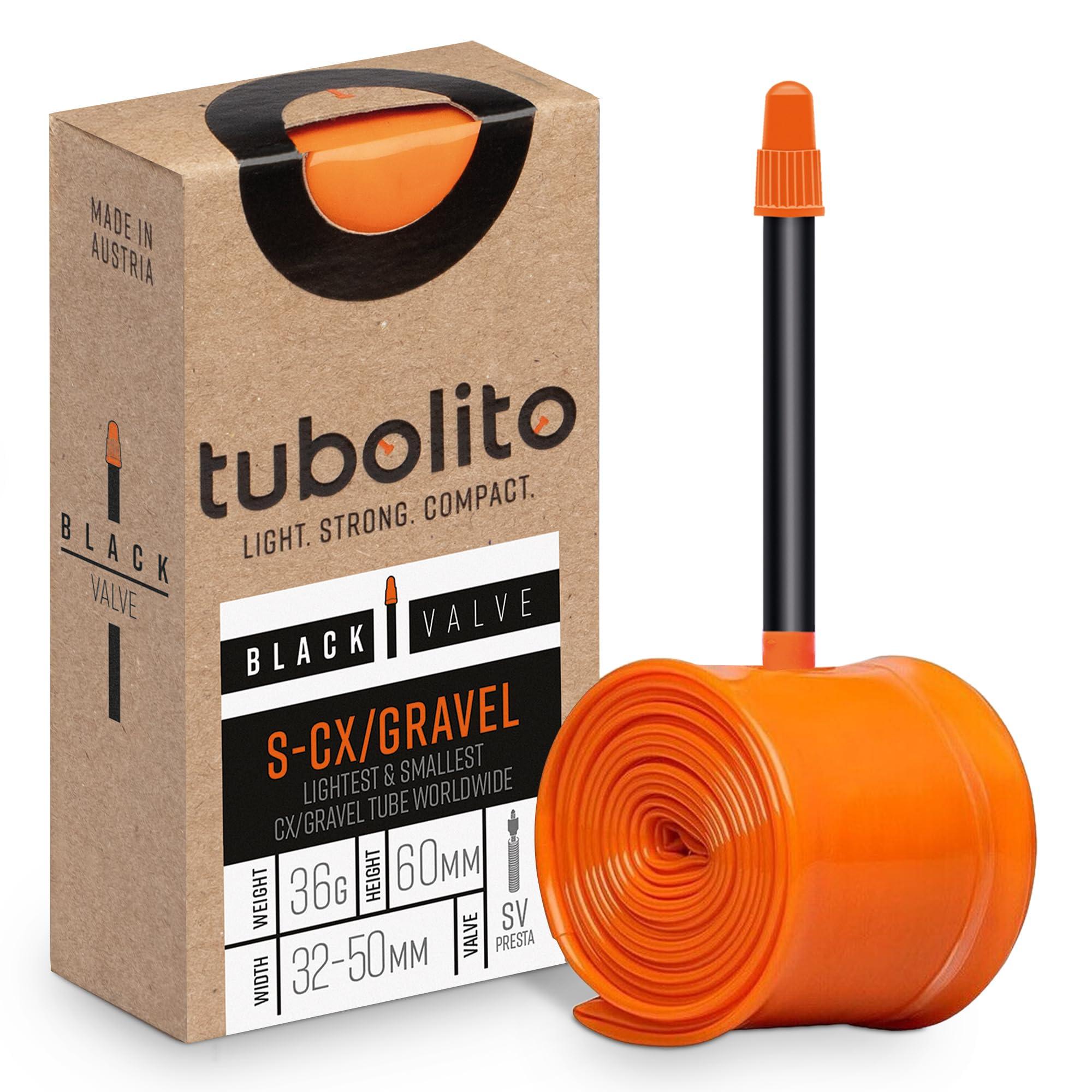 Tubolito Tubolito S-Tubo CX/Gravel-All TPU Inner Tube 700C x 30-47mm, 32-50mm, 60mm Presta Valve | Lightest Bike Tubes Worldwide | Specifically Designed (700c x 32-50mm, 60 mm Black Presta)