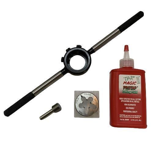 Stellis Inc Stellis Inc M13X1 RH Barrel Threading Kit - #5 Die Handle, Die, TAT & Cutting Fluid (.223)