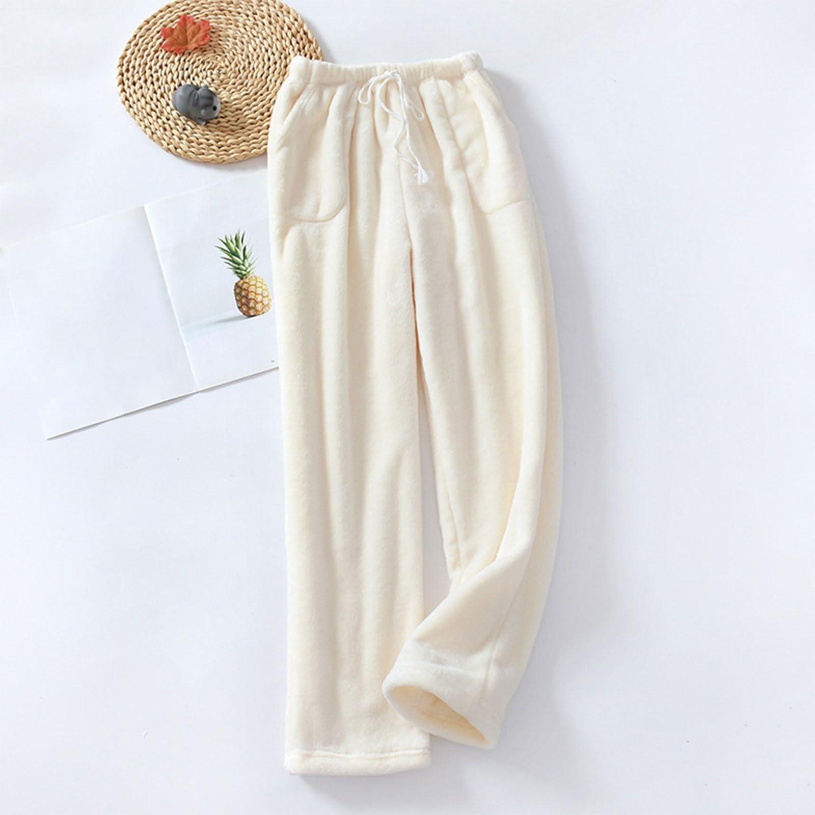 AAZJSS Fuzzy Pj Pants - Fluffy Women's Fleece Pajama Bottoms for Winter