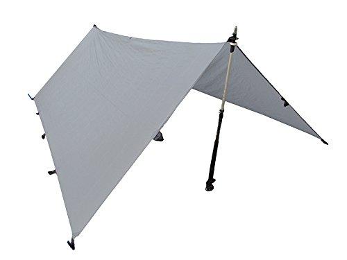 LiteOutdoors LiteOutdoors Silnylon Tarp - 11.6 Oz. - Ultralight Backpacking Tarp or Hammock Tarp (Grey, 8\' x 10\')