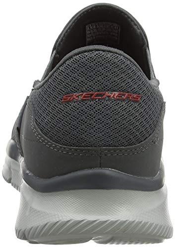 Skechers Men s Equalizer Persistent Slip On Sneaker Charcoal 9.5 M US