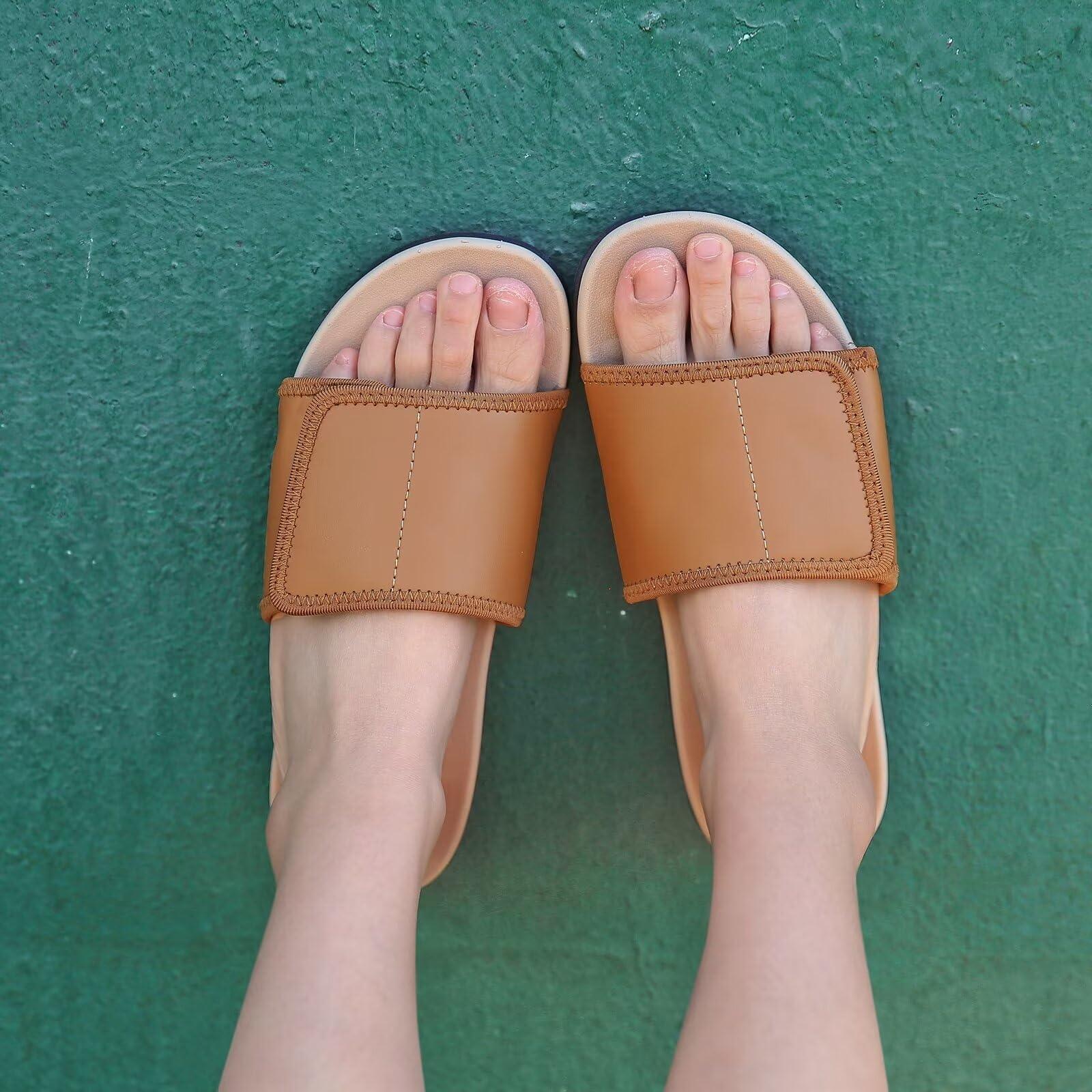 MEGNYA MEGNYA Comfortable Orthopeic Slides for Women, Plantar Fasciitis Walking Sandals for Flat Feet with Arch Support Classic size 6