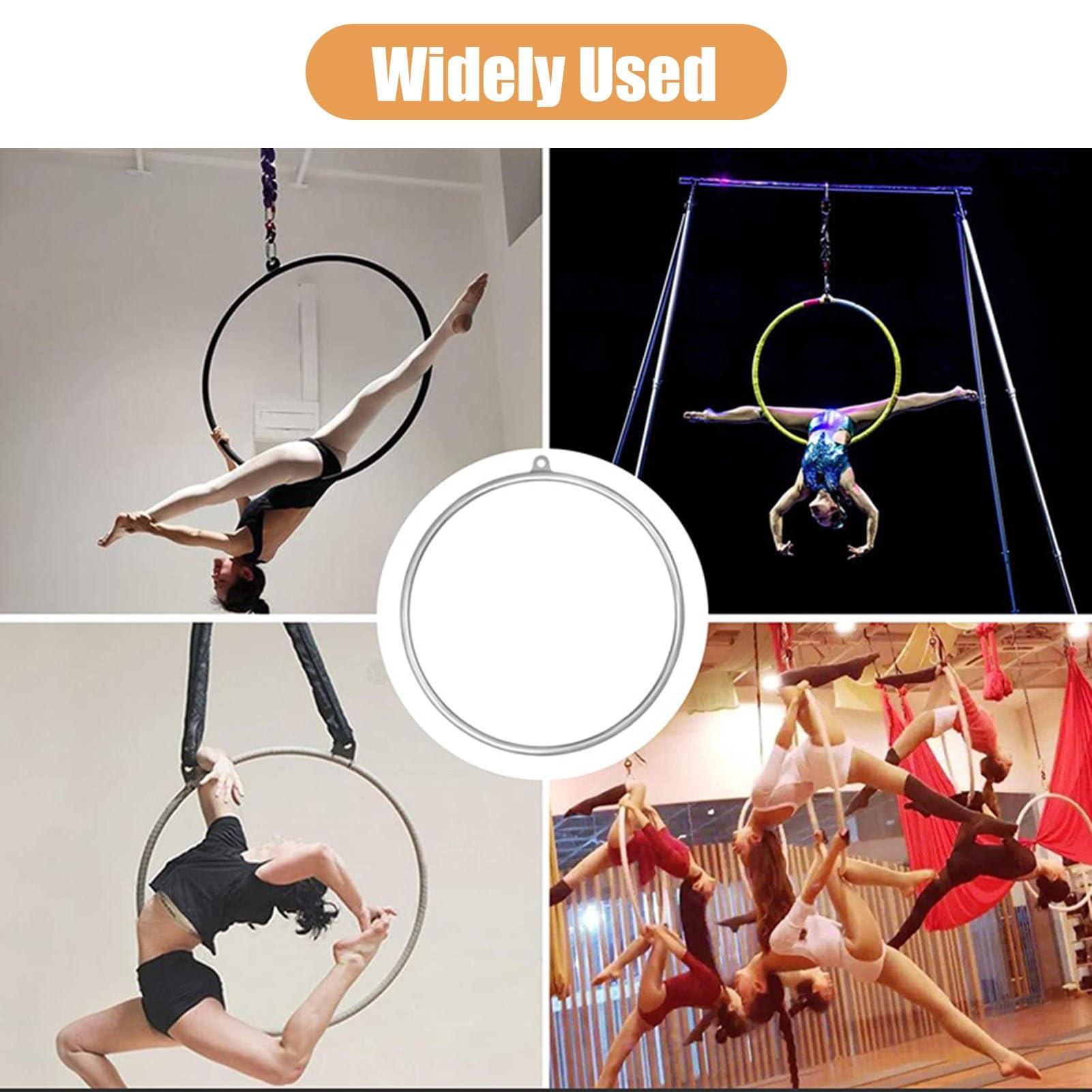 Kunovo Aerial Lyra Hoop Kit, Single Point Stainless Steel Aerial Hoop for Home, Dancing Studio and Gym, from Beginner to Professionals Lyra Ring (Size : 95 cm (37\"))