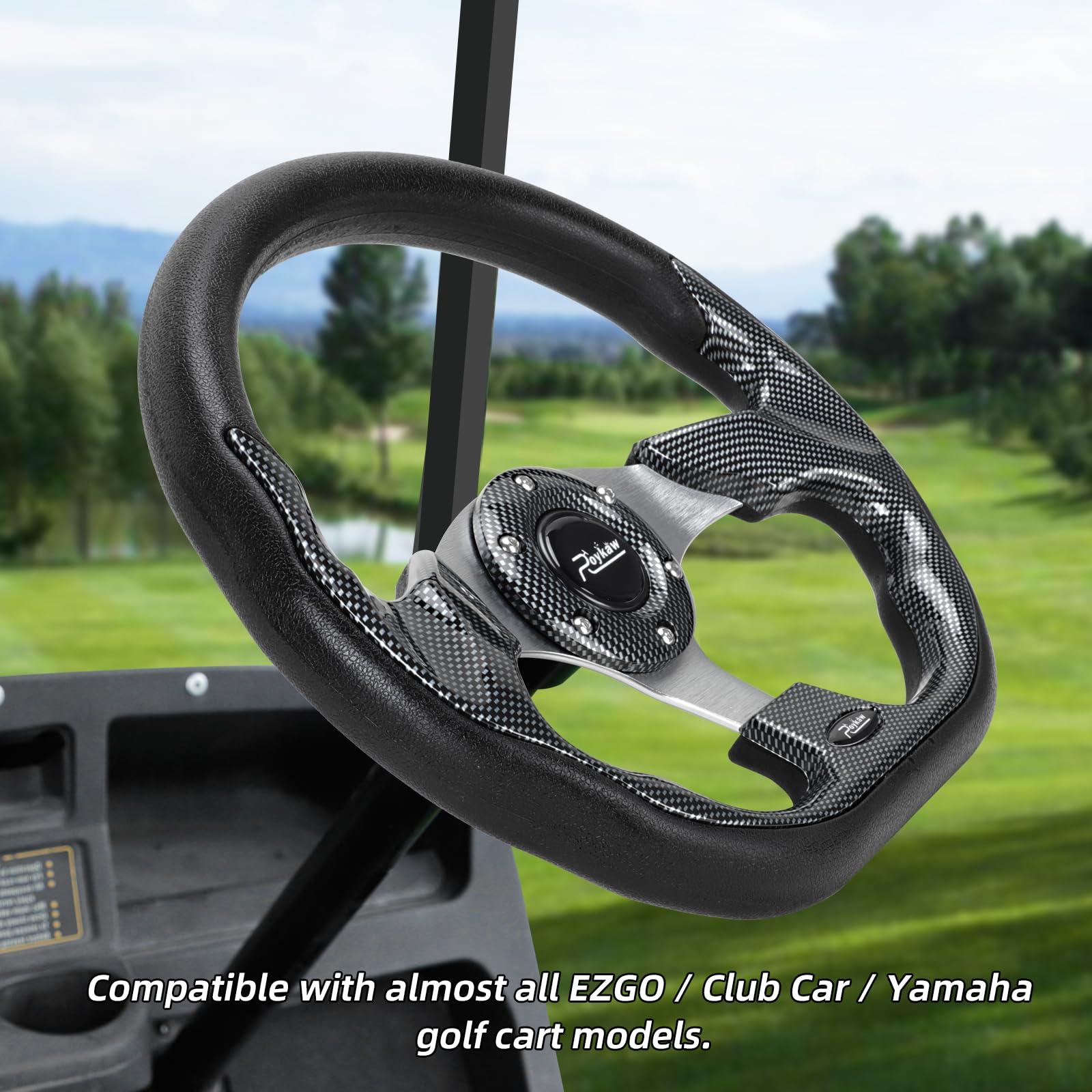 Roykaw Roykaw Golf Cart Steering Wheel with Hub Adapter only for Club Car Precedent