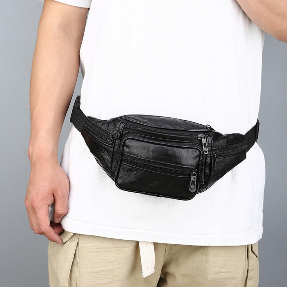BESPORTBLE BESPORTBLE 5pcs Men\'s Belt Bag Fanny Waist Bag Leather Bum Bag Vintage Purse Jogging Belt Outdoor Waist Pouch Running Water Belt Hiking Fanny Hip Bag Satchel Travel Cell Phone