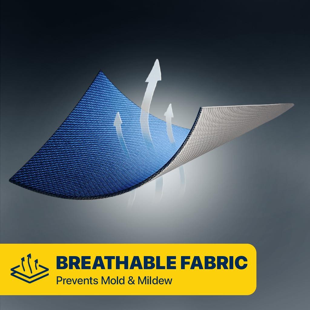 Seal Skin Covers Seal Skin Covers Trailerable Whaler Boat Cover, Heavy-Duty & Waterproof Cover Fits up to 13' L & 68" W, UV-Resistant, Secure Fit with Straps, Ideal for Boston Whaler, Carolina Skiff, Mako & Wellcraft