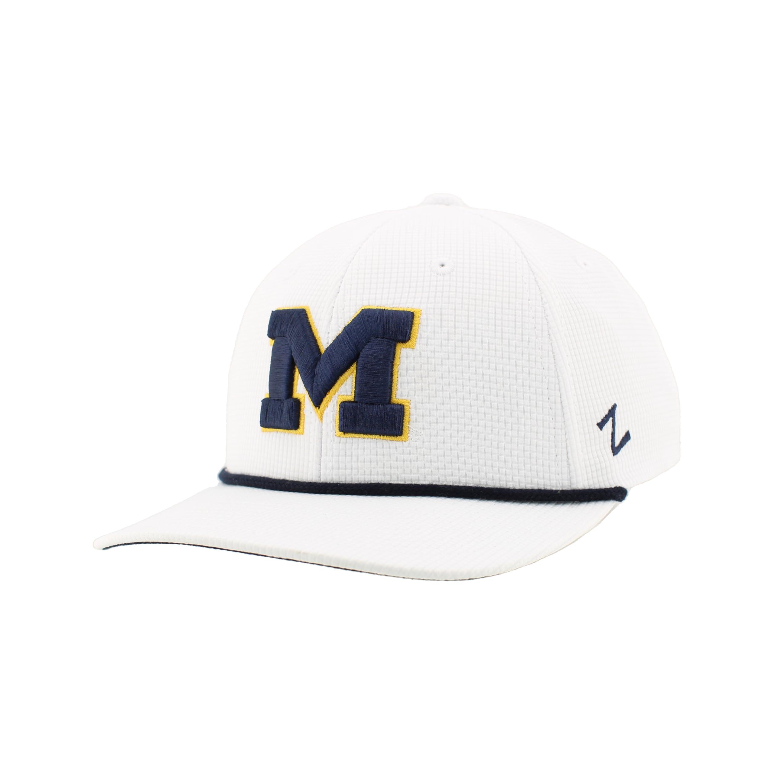 ZHATS ZHATS Standard NCAA Officially Licensed Rope Hat Snapback Backspin, White, One Size