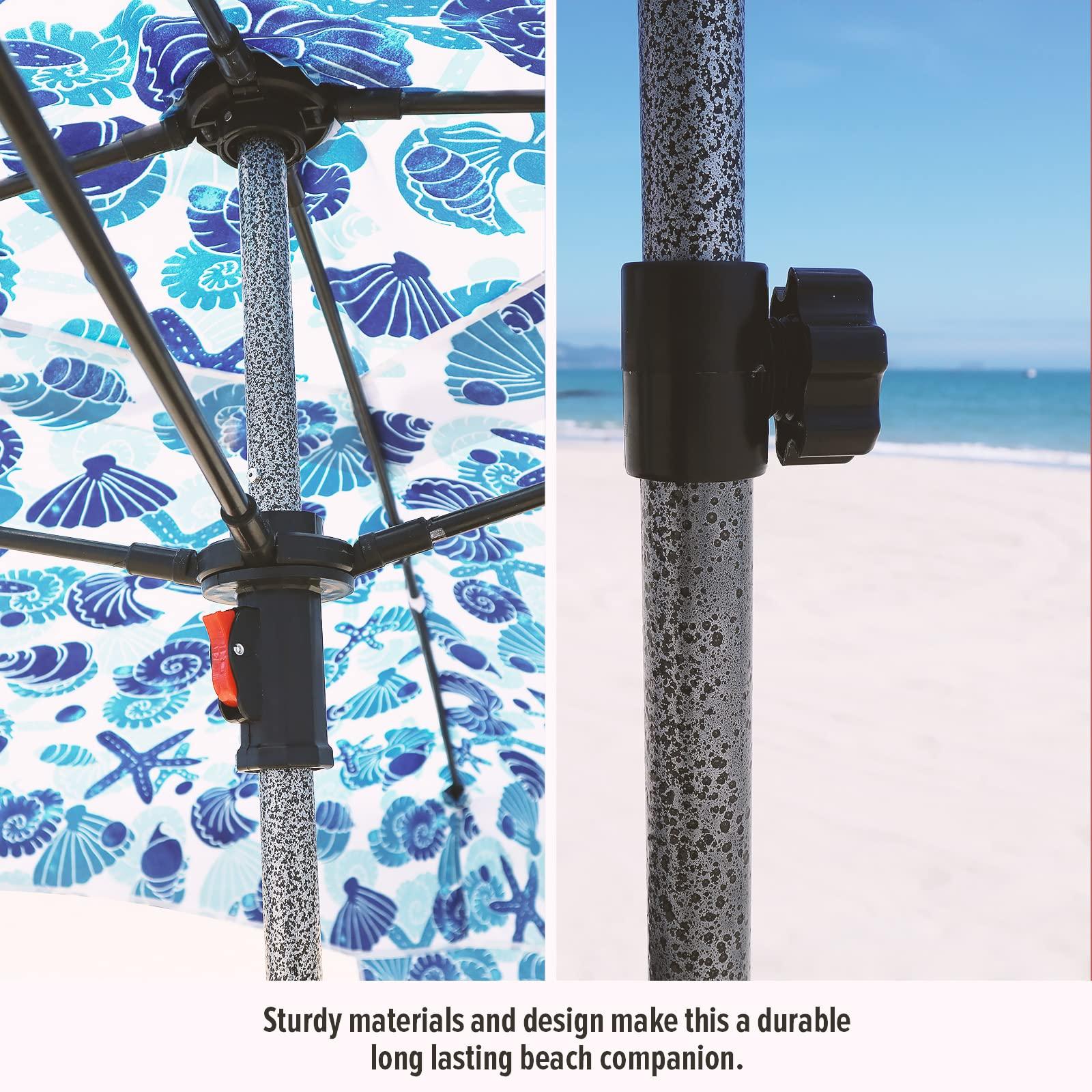 Qipi Qipi Beach Cabana - Easy to Set Up Canopy, Waterproof, Portable 6\' x 6\' Beach Shelter, Included Side Wall, Shade with UPF 50+ UV Protection, Ultimate Sun Umbrella - for Kids, Family - Sea Life