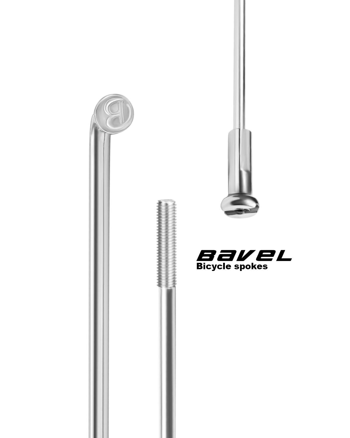 BaveL BaveL 36 Pcs 14G Bicycle Stainless Steel Spokes (70 mm-200 mm) with Copper Cap 36pcs,Mountain Bike Stainless Spokes,for MTB,Ebike,City Bikes-Replacement/Repair Spoke (86mm)