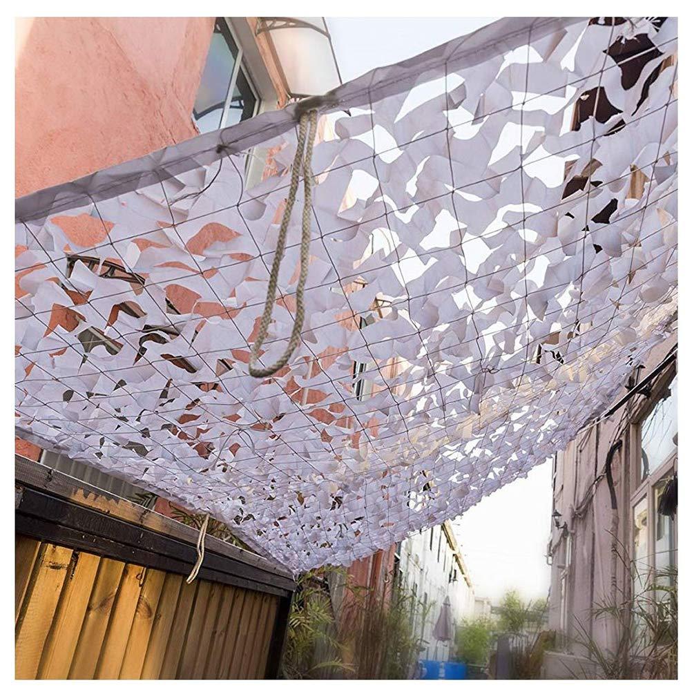 bandezid Camo Netting Camouflage Netting Military Net Sunscreen Nets,White Bulk Roll Camouflage Net,Woodland Camouflage Netting,Camouflage Net Blinds for Sunshade Camping Shooting Hunting-White camouflage net