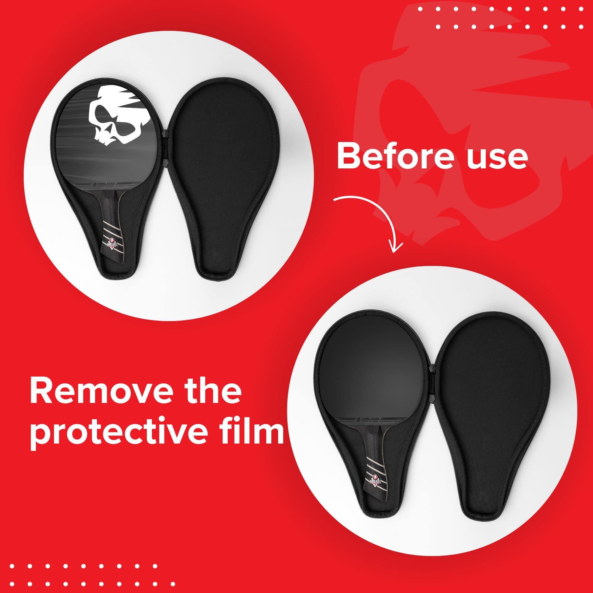 AirBlades AirBlades The Peace Maker ALC - Professional Ping Pong Paddle - Carbon Fiber Table Tennis Racket Producing Maximum Spin & Control for All Levels - Hard Carry Case & Ergonomic Handle.