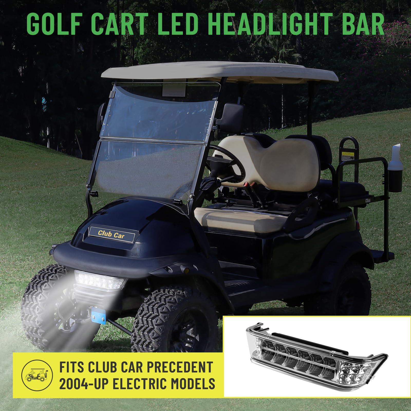 Drive-up Drive-up Club Car LED Headlight Bar for Club Car Precedent 2004-Up with Front Head Light Electric and Gas Golf Carts, 12V Golf Cart Front Replace Head Light Bar Replaces OEM 102524801, 1025248-01