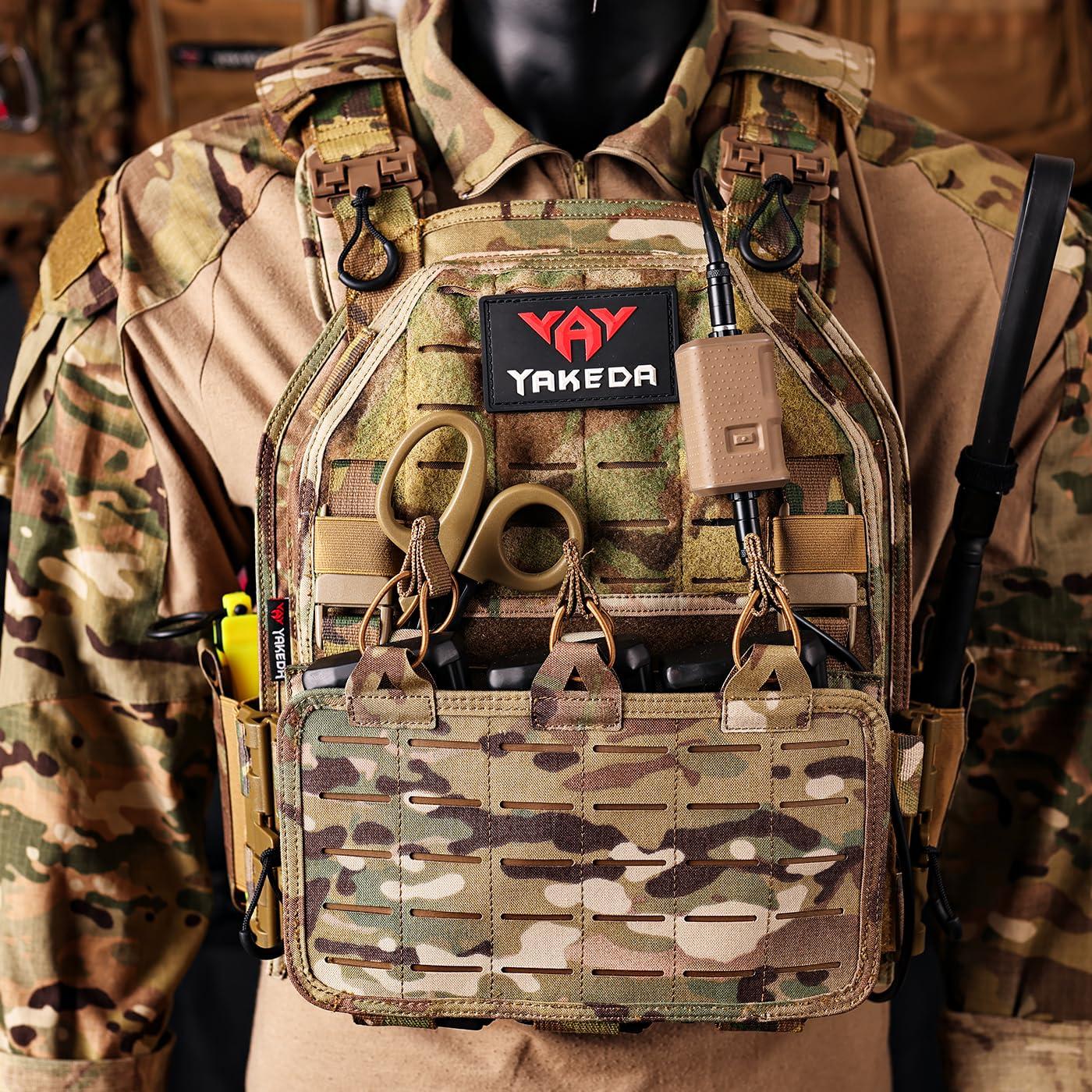vAv YAKEDA YAKEDA Tactical Vest for Men1000D Nylon Quick Release Laser-Cutting Modular Vest Lightweight Vest (Mud Color)