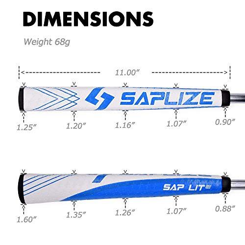 SAPLIZE SAPLIZE Putter Grip Midsize Pistol Shape Light Anti-Slip Pattern, Sap Lit V2, Blue
