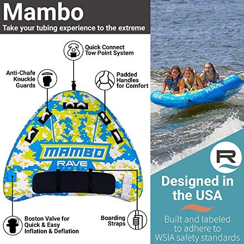 RAVE Sports RAVE Sports Mambo Boat Towable Tube - Inflatable Boating Tube for 1-3 Riders