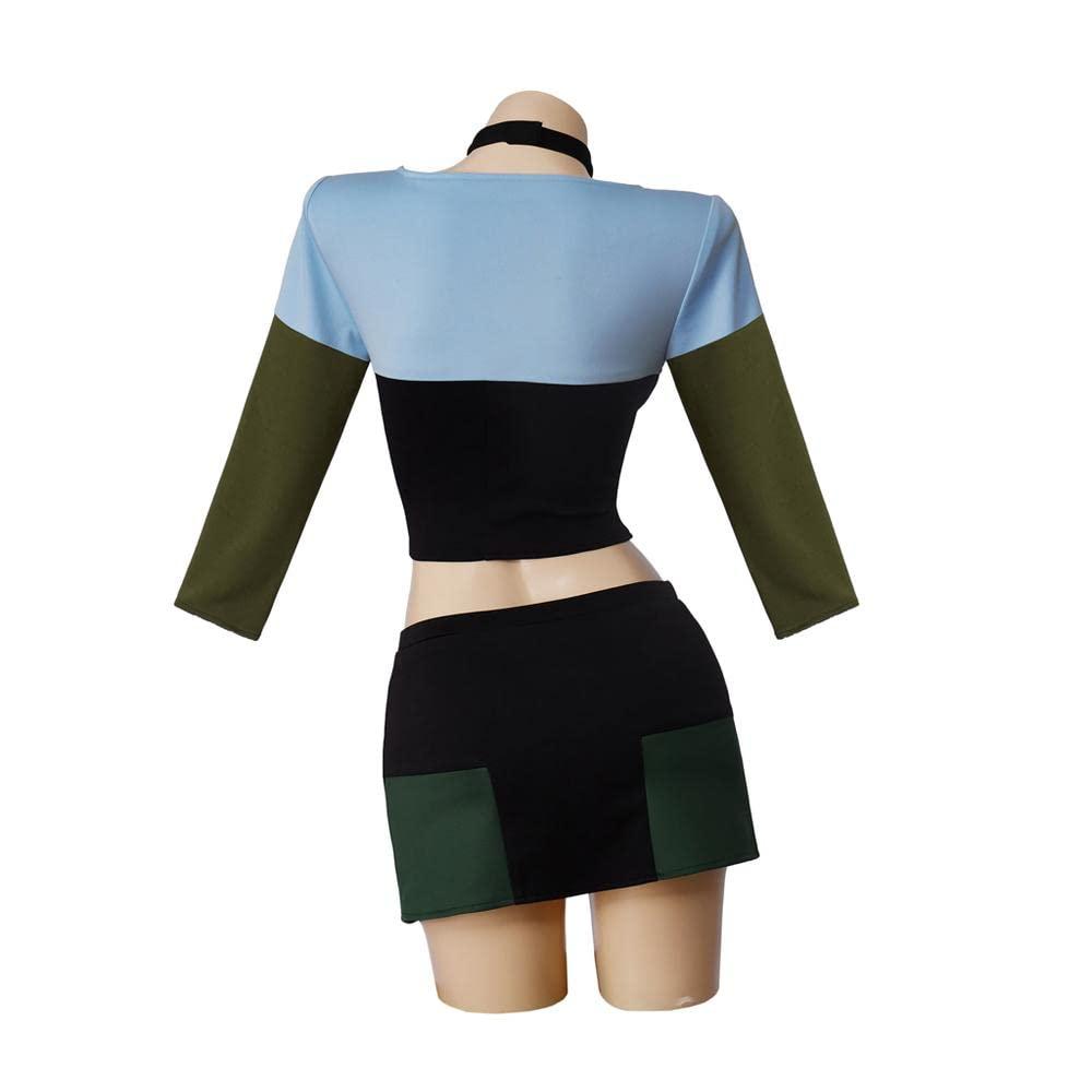 VEECOOCOS VEECOOCOS Total Drama Island Gwen Cosplay Costume Girls Crop Top and Mini Skirts Halloween Outfits-L