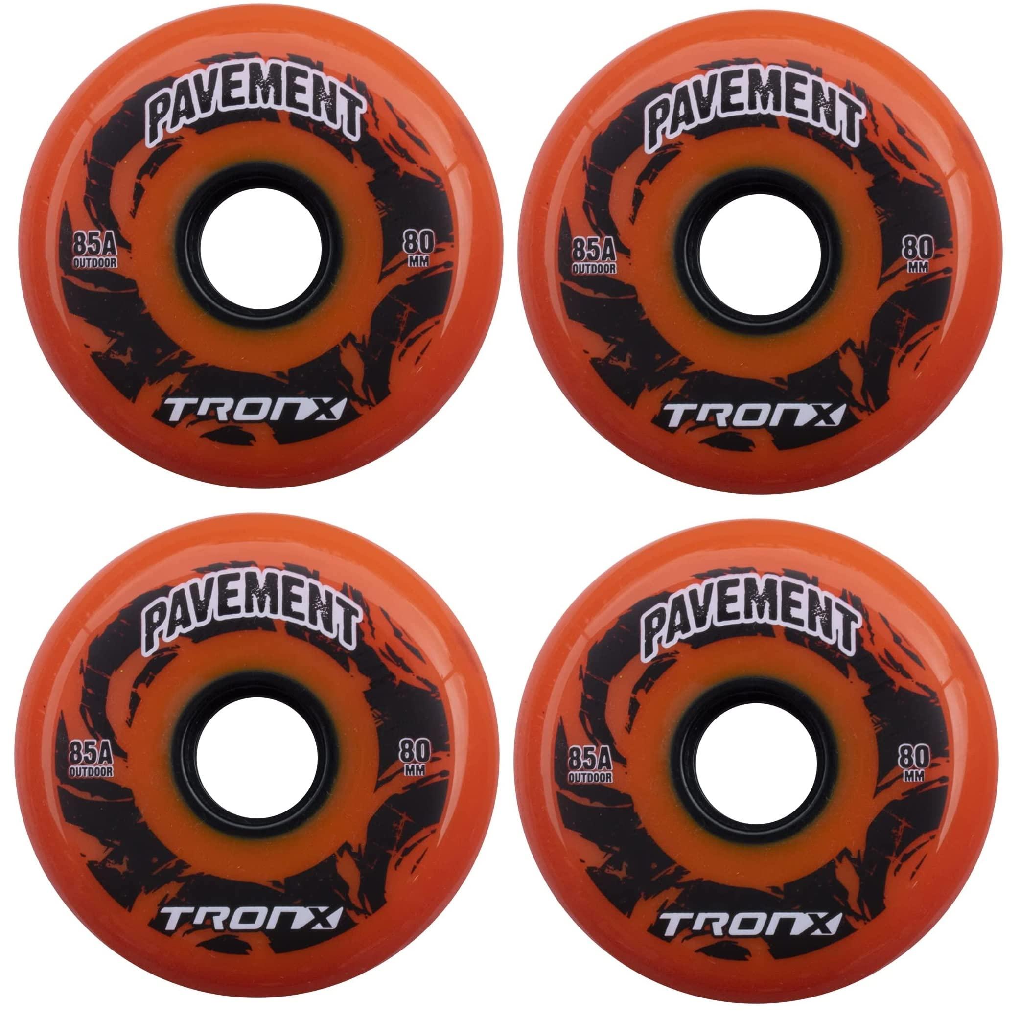 TronX TronX Outdoor Asphalt Pavement 85A Inline Roller Hockey Wheels 4 Pack (72mm)