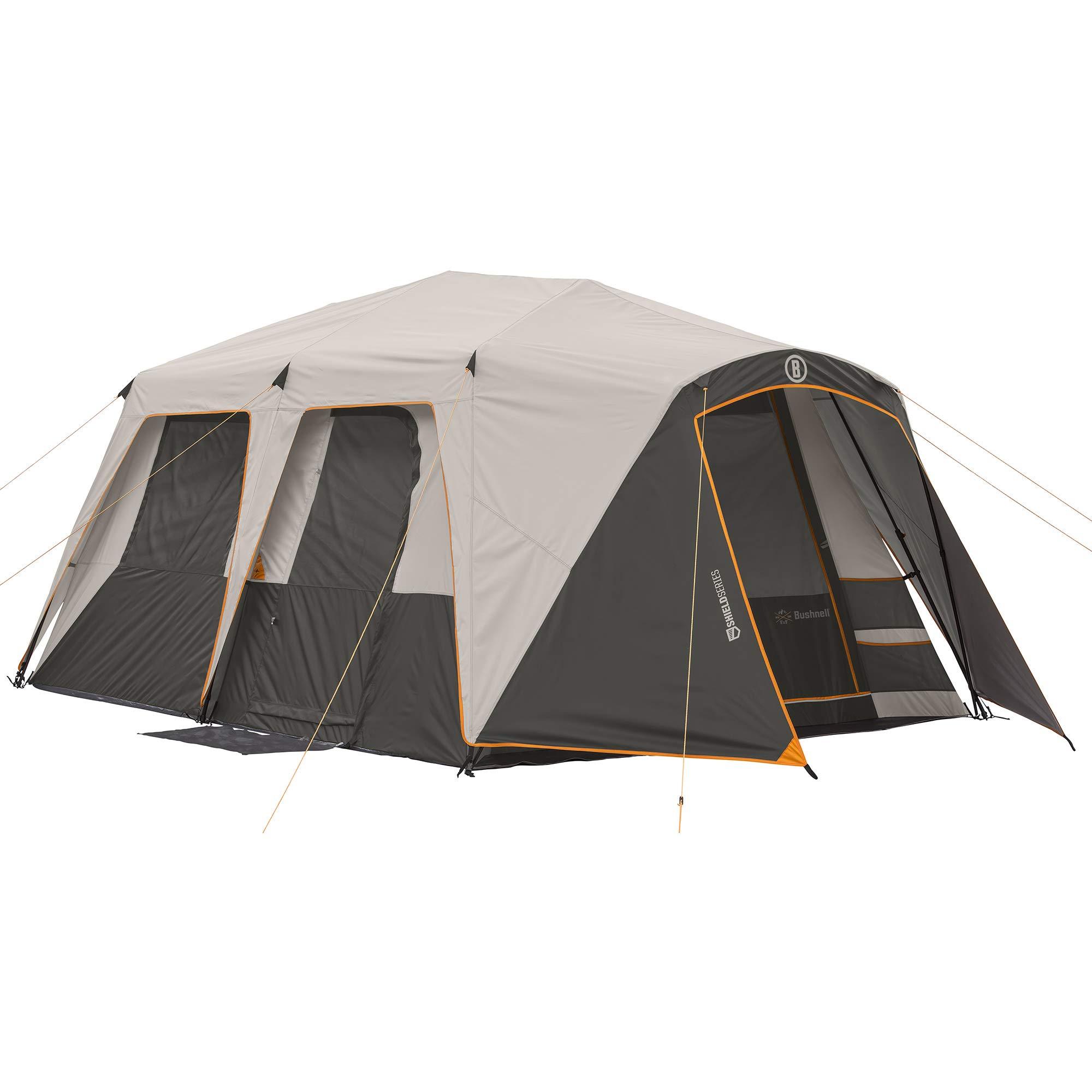 Bushnell Bushnell Instant Tent | 6 Person / 9 Person / 12 Person Instant Tents Cabin Design Perfect for 3 Season Family Camping Essentials, Hunting, and Fishing with Fast Setup and 2 Rooms (9 Person)