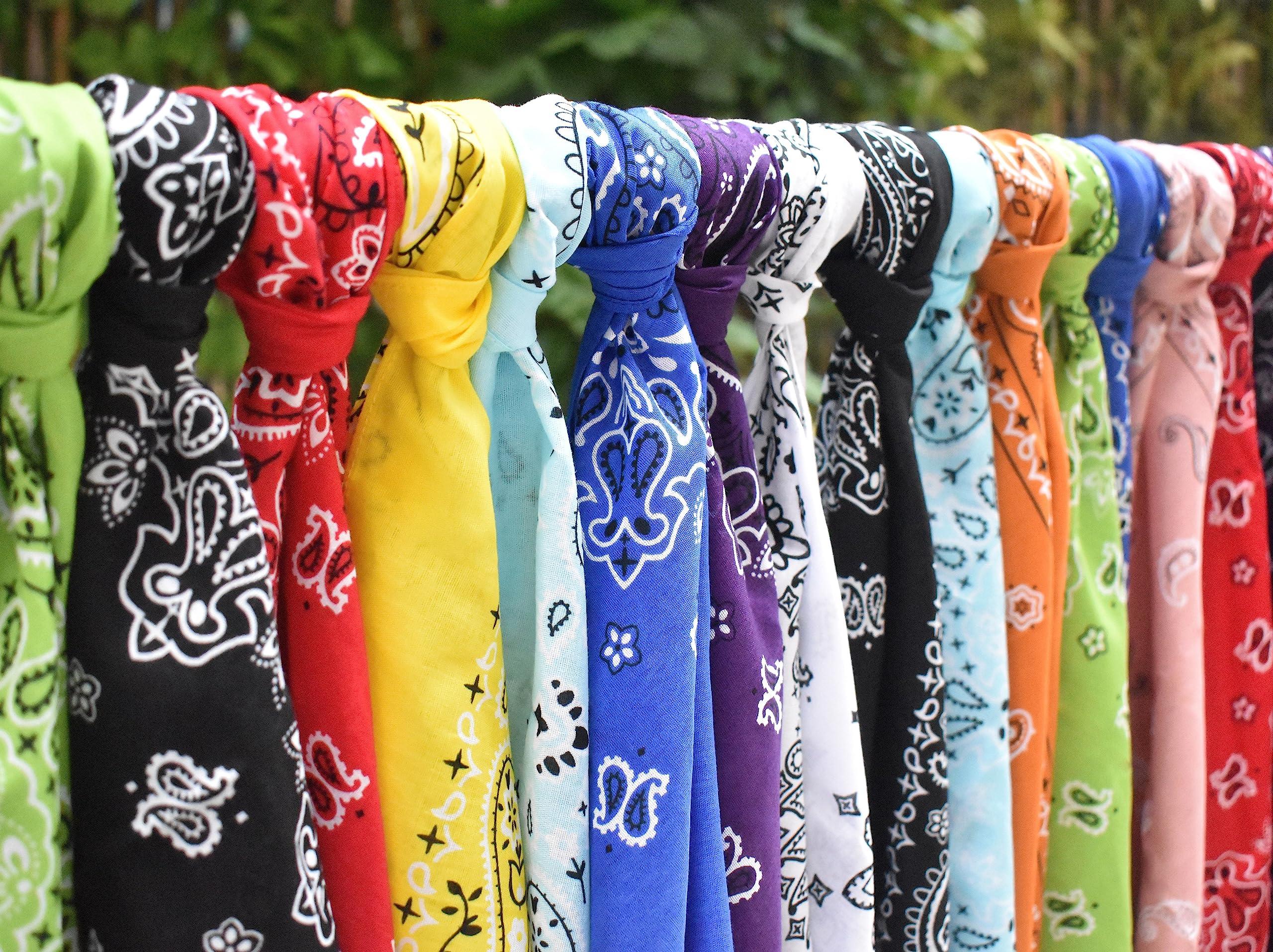 EVERY-VILLE Where EVERYone is Welcome Black Bandana for Men Women- 100% Soft Cotton, Paisley, 22x22 In, 1 Pack - Large Head Bandanna Western Cowboy Handkerchief Scarf