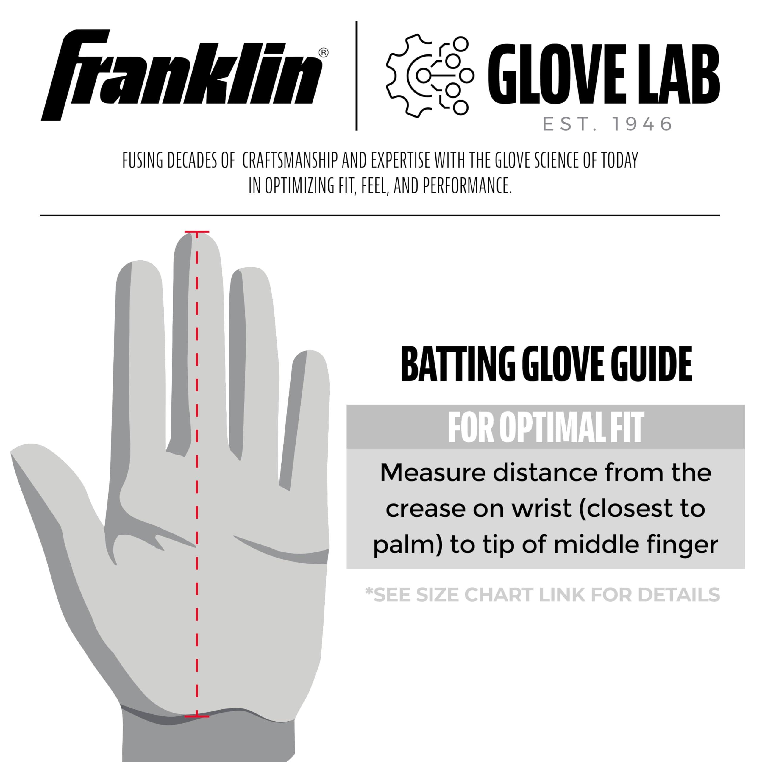Franklin Sports Franklin Sports MLB Digitek Baseball Batting Gloves - Gray/White/Black Digi - Adult Medium