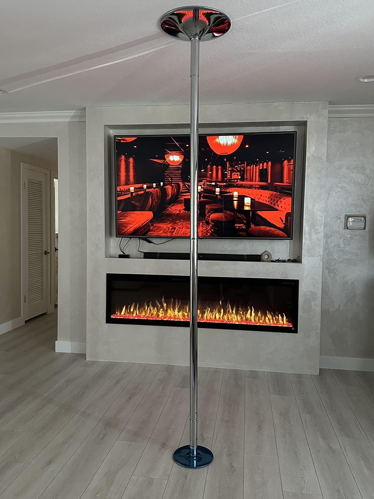 WAHHWF Stripper Poles for Home Heavy Duty, 7 8 9 9.5 10 10.5 11 12 12.5 feet Tall Dancing Pole Portable Removable Adjustable 45mm, Spinning Static Dance Pole with Extension Accessories Kit(10ft-10.6ft/311CM-