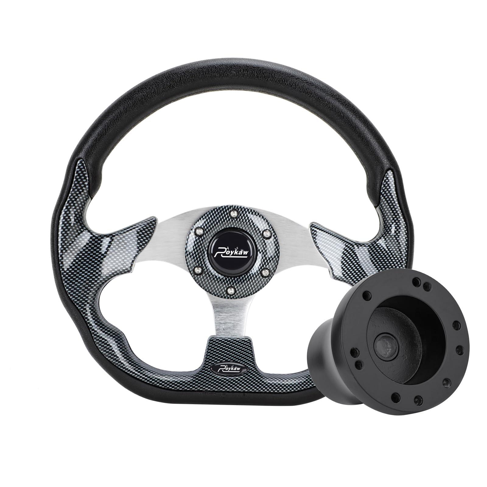 Roykaw Roykaw Golf Cart Steering Wheel with Hub Adapter only for Club Car Precedent