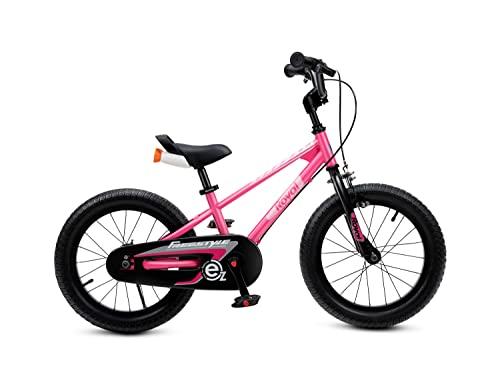 RoyalBaby Royalbaby EZ Kids Bike, 18 Inch Balance Pedal Convertable Bicycle, Easy Learn Balancing to Biking Boys Girls Ages 5-9 Years Beginners, 18" Wheel Pink