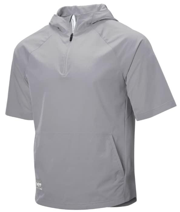 Rawlings Rawlings Men\'s Standard Adult Color Sync Short Sleeve Jacket, Medium, Blue Grey