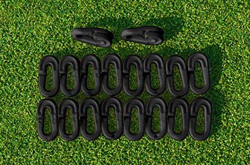 Net World Sports Net World Sports Cricket Net Clips [80/Pack] - Easily Hang Netting - Black/White (Black)
