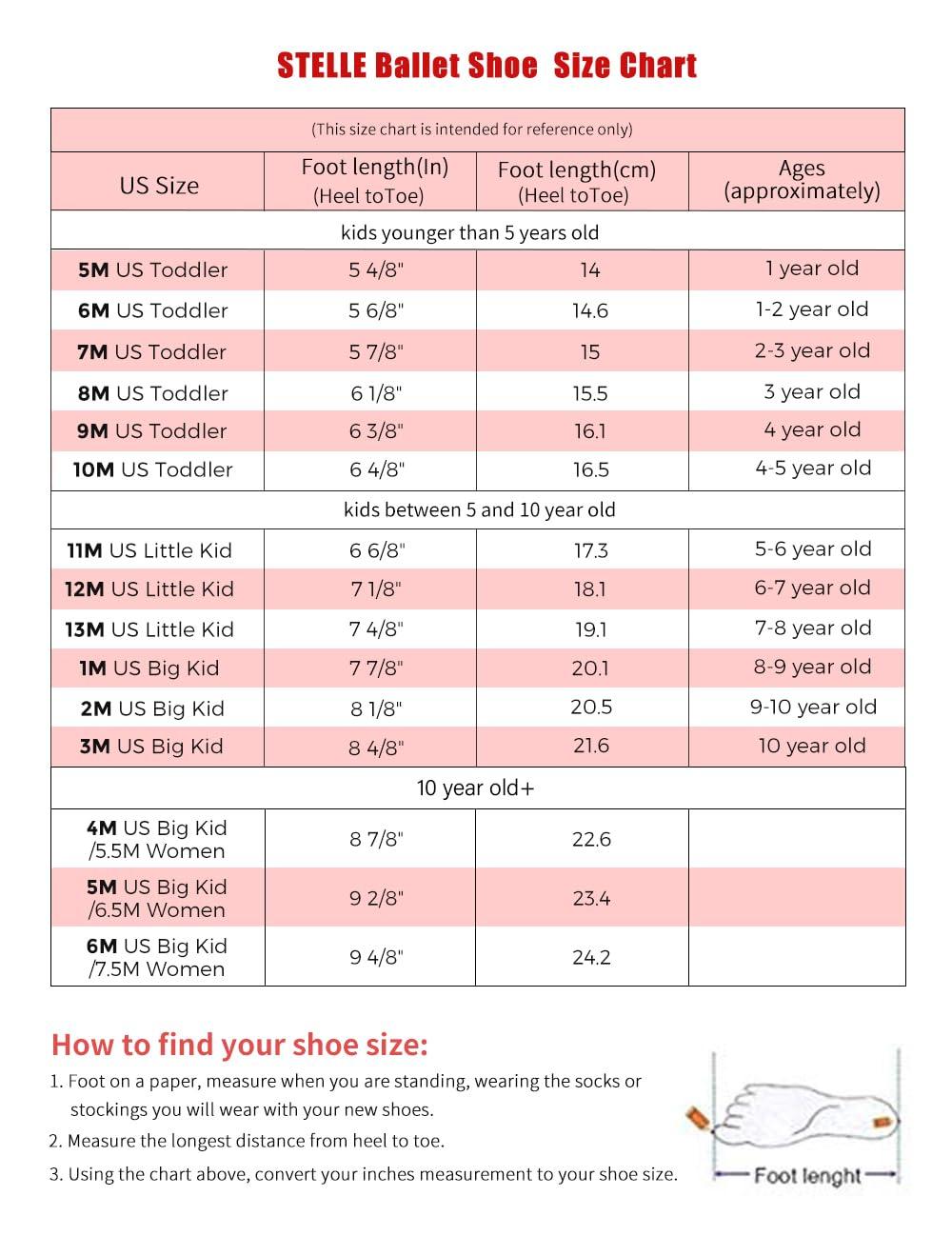 Stelle Stelle Ballet Shoes for Girls Toddler Ballet Slippers Soft Leather Boys Dance Shoes for Toddler/Little Kid/Big Kid (Pink, 2ML)