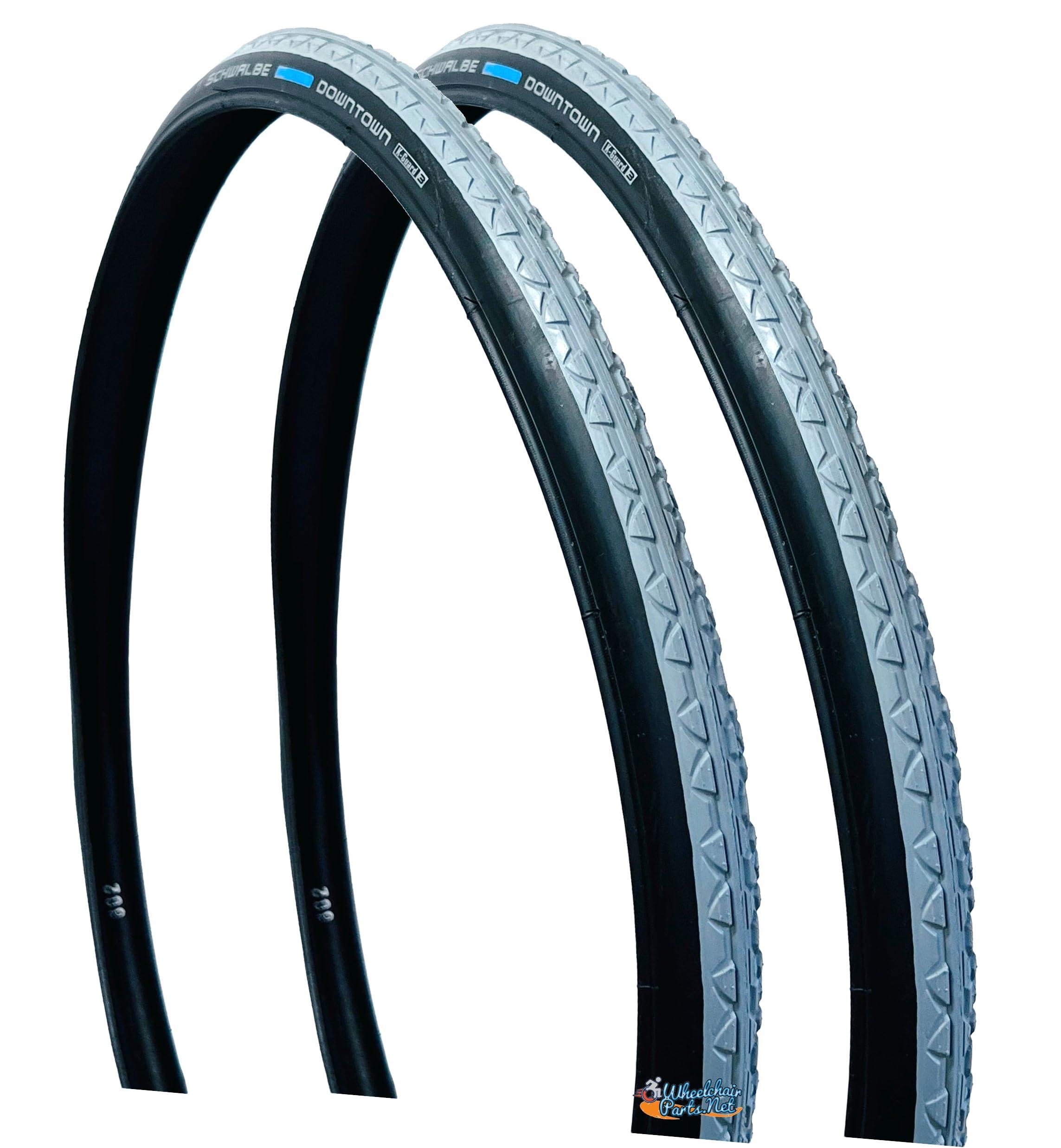 Wheelchairparts.Net 24\" x 1\" (25-540) Downtown Grey/Black Tread. Price is for A Set of 2 Tires