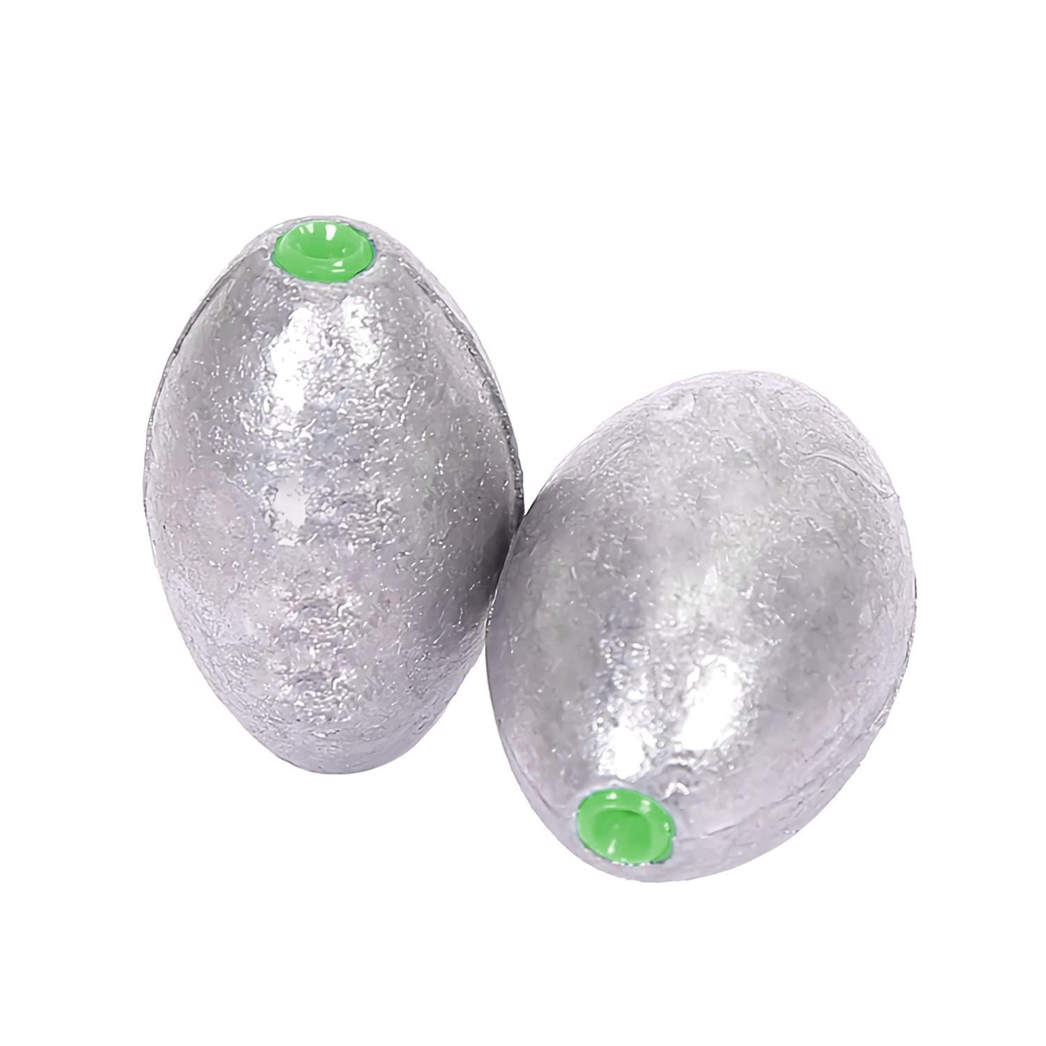 Atibin Atibin Removable Egg Lead Fishing Sinkers Saltwater Fishing Oval Sinkers Shot Drop Weight Sinker Set 10pcs 1oz