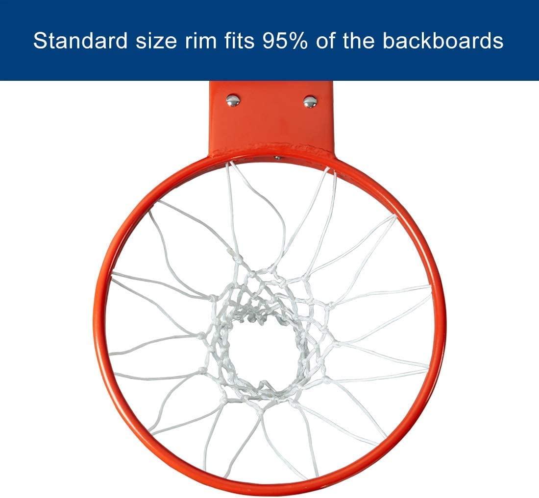 Katop Katop Breakaway Basketball Rim, Heavy Duty Triple Springs Basketball Rim Replacement with Nylon Net Indoor and Outdoor, Standard Goal Reinforced Mounting Bracket Fit Most Size Backboards