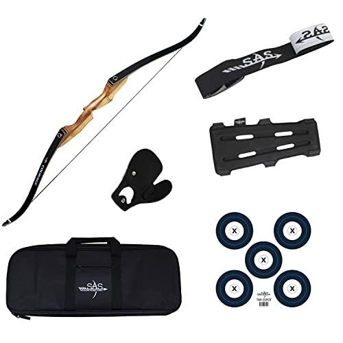 Southland Archery Supply SAS Courage 60" Hunting Takedown Recurve Archery Bow Package (60 lbs, Left)