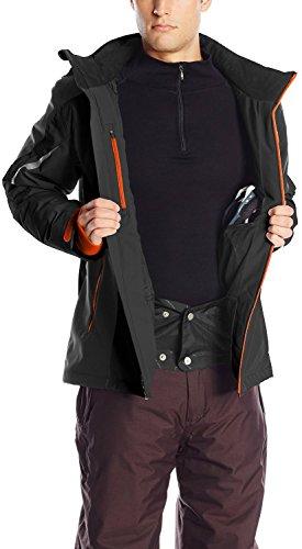 Spyder Spyder Men\'s Chambers Jacket, Black/Black/Volcano, XX-Large