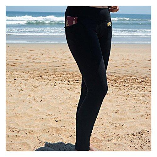 Clever Travel Companion Clever Travel Companion Everyday Leggings Gym Pants - Pickpocket & Loss Proof Cute Pants Travel Tight Leggings - Seamless Workout Leggings for Women with Two Secret Hidden Pockets - Black XXXL