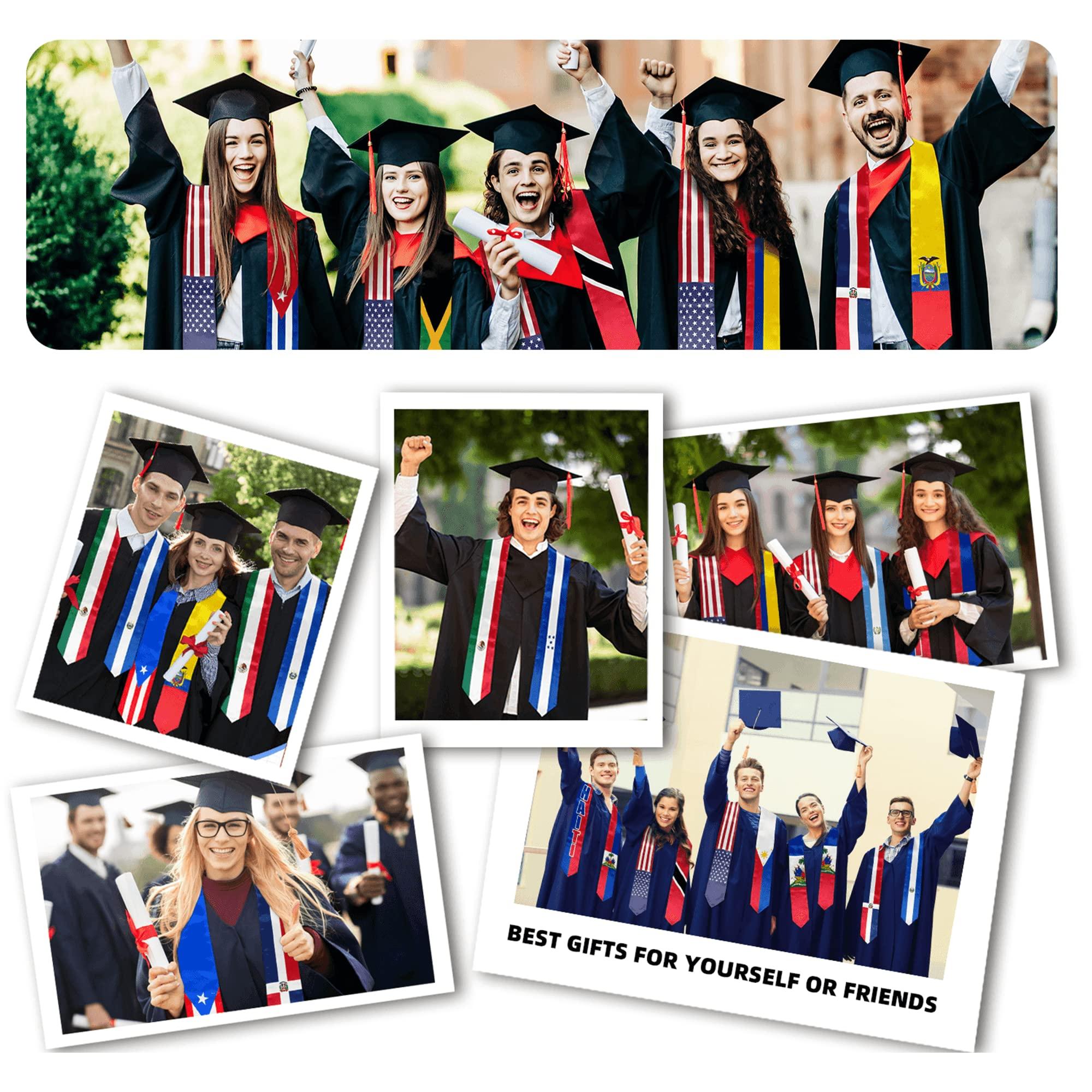 Vcmaluco Vcmaluco Mexico Flag Graduation Stole Mexican Graduation Sash Scarf Graduation Gift for International Student