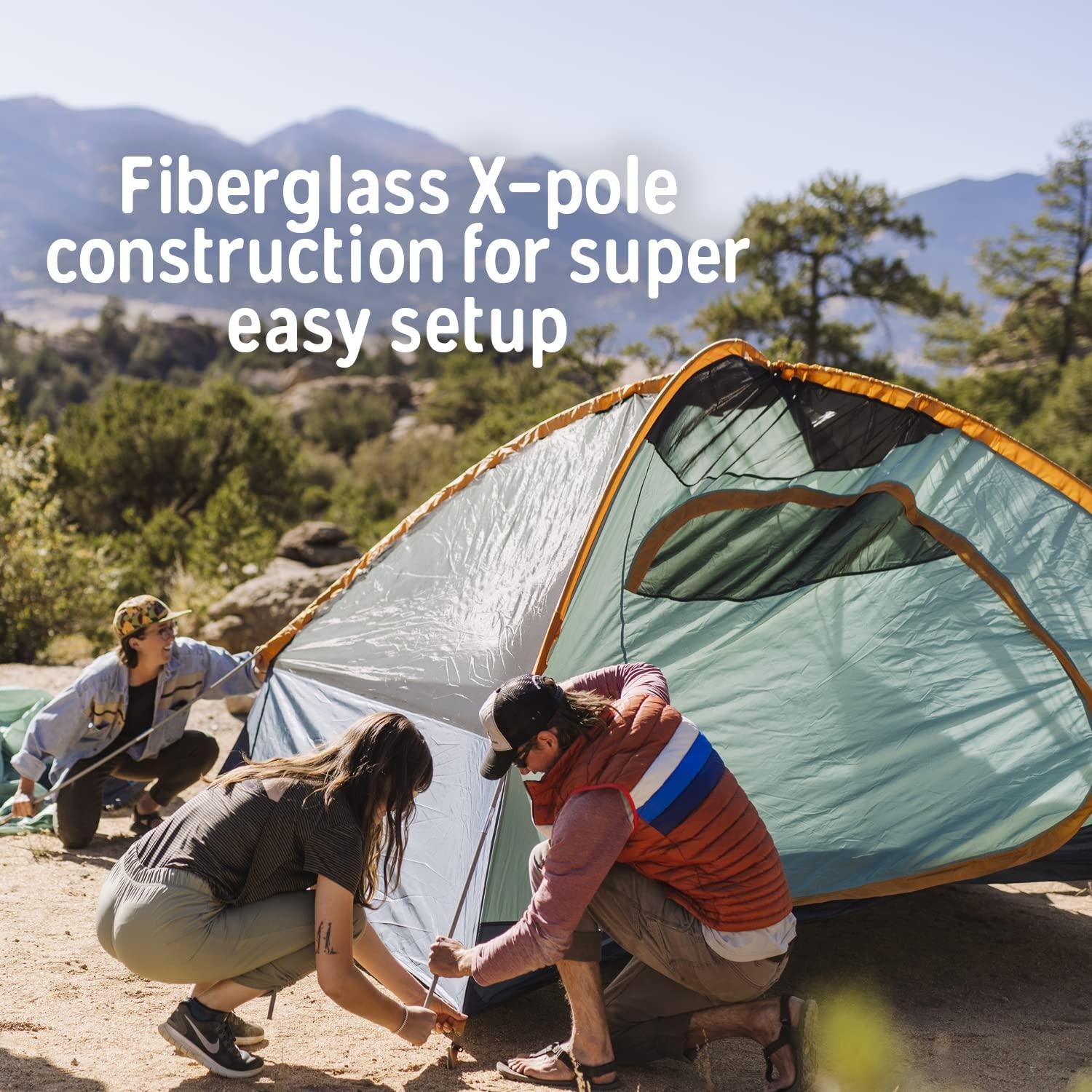 Kelty Kelty TALLBOY Family + Car Camping Tent, 4 or 6 Person Freestanding Overnight Shelter, Large Capacity, Tall Height, Stuff Sack Included