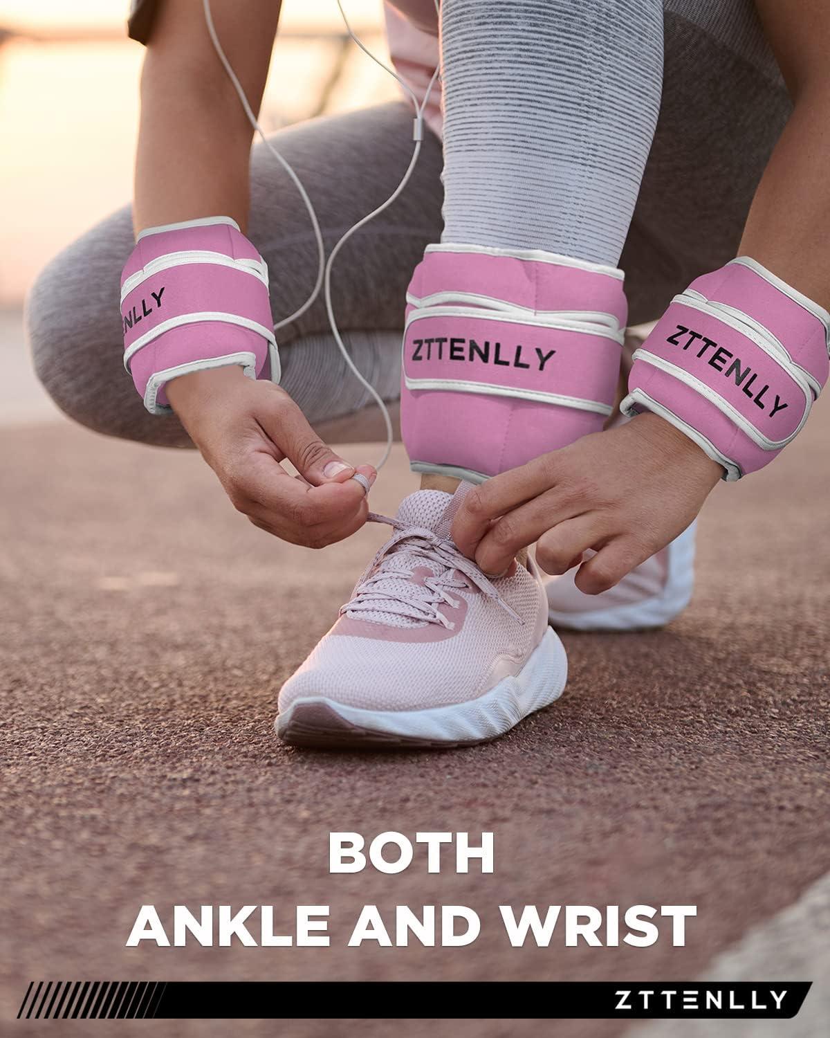 ZTTENLLY Adjustable Ankle Weights for Women Men and Kids | 1 Pair 5 10 15 18 20 Lbs Leg Wrist Ankle Weight Straps for Yoga, Walking, Running, Aerobics, Gym, Dance, Pilates, Cardio